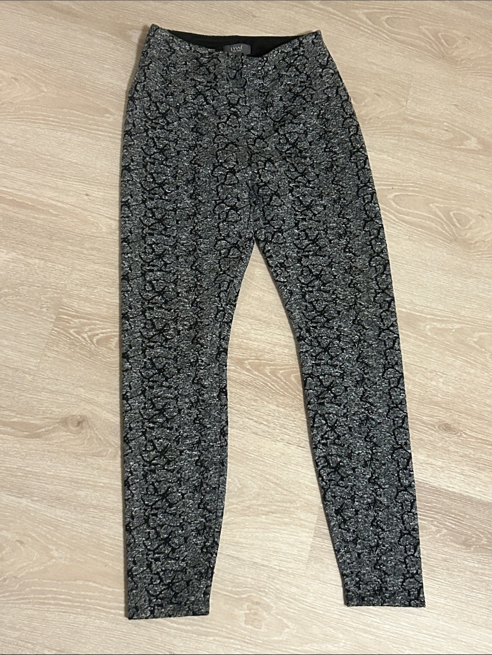 Lysse Knit Patterned High Waisted Full Leg Leggings Sz Small